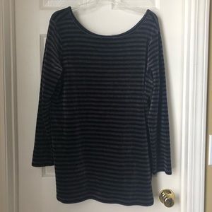 5 for $35 Sale: Talbots velvet feel boat neck striped top, 1x